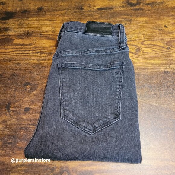 Madewell Jeans 26 Skinny 10" High Rise Button Fly Berkeley Black Wash AA590 - Picture 3 of 13